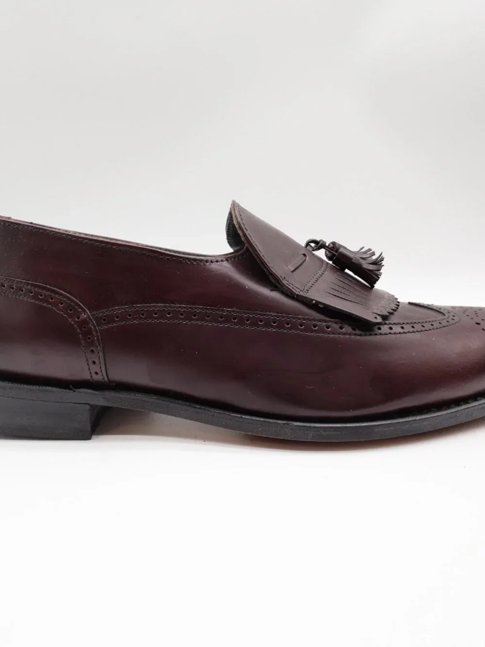 Dexter Brent Tassel Loafers Mens 12 2W Burgundy Leather Comfort Classic
